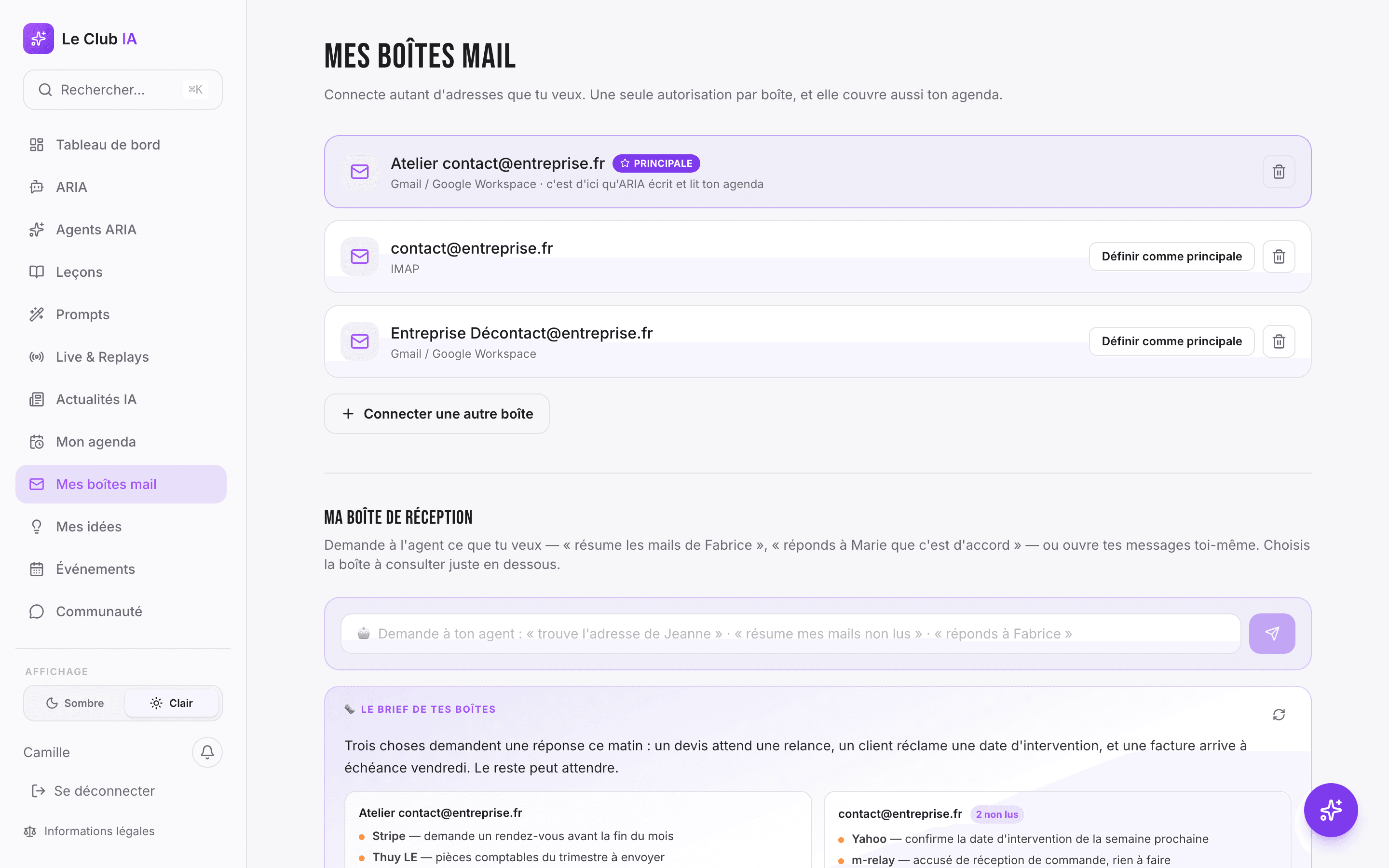 Vos boîtes mail réunies et résumées